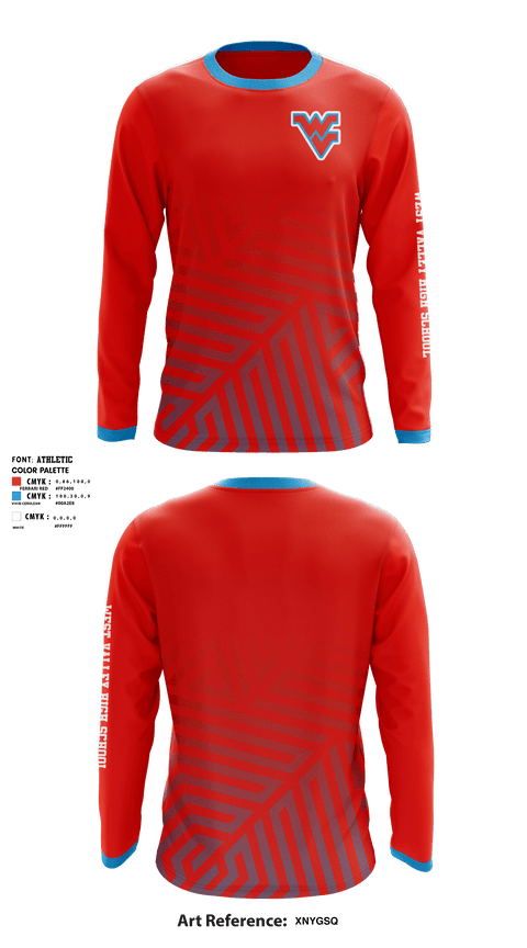 Long Sleeve Rash Guard Shirt, West Valley High School Wrestling, Wrestling, Teamtime, Team time, sublimation, custom sports apparel, team uniforms, spirit wear, spiritwear, sports uniforms, custom shirts, team store, custom team store, fundraiser sports, apparel fundraiser