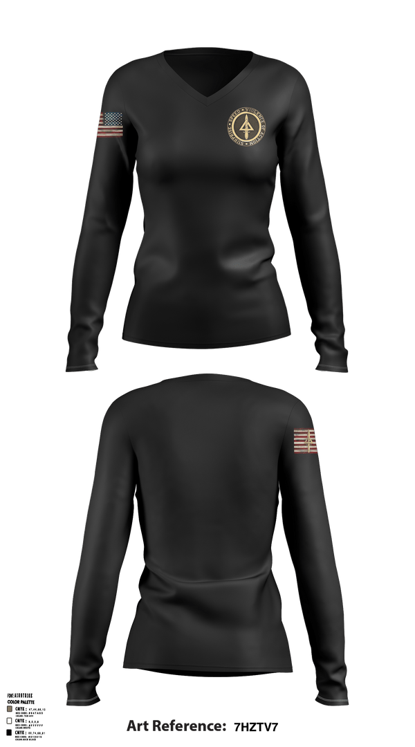 Women's Long Sleeve Vneck Shirt, , Army, Teamtime, Team time, sublimation, custom sports apparel, team uniforms, spirit wear, spiritwear, sports uniforms, custom shirts, team store, custom team store, fundraiser sports, apparel fundraiser
