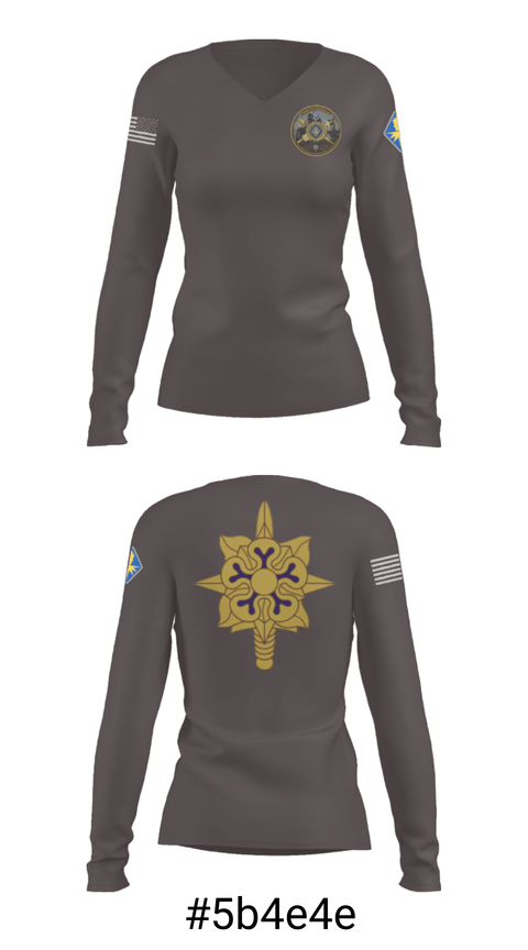 Women's Long Sleeve Vneck Shirt, , Army, Teamtime, Team time, sublimation, custom sports apparel, team uniforms, spirit wear, spiritwear, sports uniforms, custom shirts, team store, custom team store, fundraiser sports, apparel fundraiser