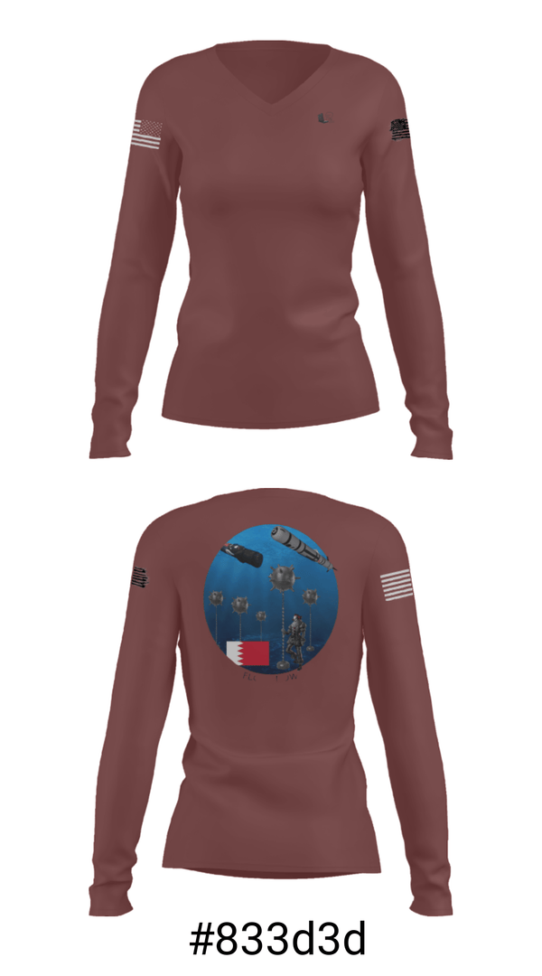 Women's Long Sleeve Vneck Shirt, , Navy, Teamtime, Team time, sublimation, custom sports apparel, team uniforms, spirit wear, spiritwear, sports uniforms, custom shirts, team store, custom team store, fundraiser sports, apparel fundraiser