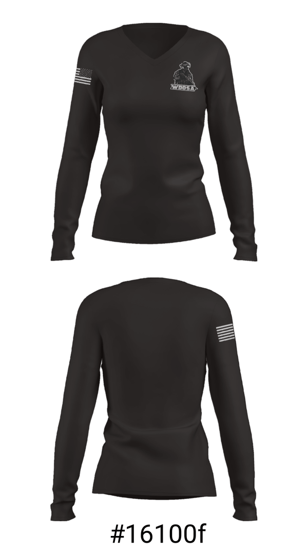 Women's Long Sleeve Vneck Shirt, , Army, Teamtime, Team time, sublimation, custom sports apparel, team uniforms, spirit wear, spiritwear, sports uniforms, custom shirts, team store, custom team store, fundraiser sports, apparel fundraiser