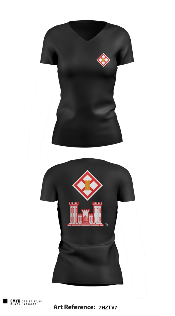 Women's Short Sleeve Vneck Shirt, 344th CEC, Army, Teamtime, Team time, sublimation, custom sports apparel, team uniforms, spirit wear, spiritwear, sports uniforms, custom shirts, team store, custom team store, fundraiser sports, apparel fundraiser