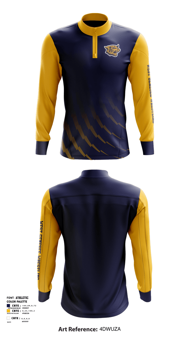 Quarter Zip Jacket, West Genesee Senior High School Wrestling, Wrestling, Teamtime, Team time, sublimation, custom sports apparel, team uniforms, spirit wear, spiritwear, sports uniforms, custom shirts, team store, custom team store, fundraiser sports, apparel fundraiser