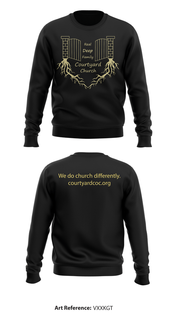 Crew Neck Sweatshirt, Courtyard Chuch, , Teamtime, Team time, sublimation, custom sports apparel, team uniforms, spirit wear, spiritwear, sports uniforms, custom shirts, team store, custom team store, fundraiser sports, apparel fundraiser