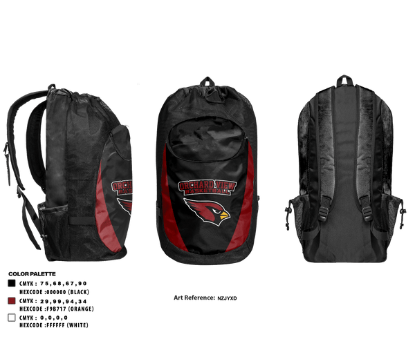 Gear Bag, Orchard View High School Basketball, Men's Basketball, Teamtime, Team time, sublimation, custom sports apparel, team uniforms, spirit wear, spiritwear, sports uniforms, custom shirts, team store, custom team store, fundraiser sports, apparel fundraiser