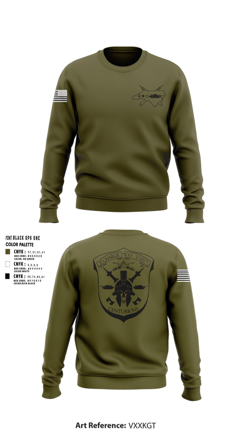 Crew Neck Sweatshirt, Charlie Co 1/120th, Army, Teamtime, Team time, sublimation, custom sports apparel, team uniforms, spirit wear, spiritwear, sports uniforms, custom shirts, team store, custom team store, fundraiser sports, apparel fundraiser