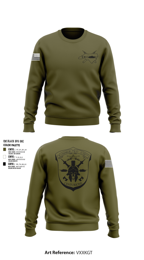Crew Neck Sweatshirt, Charlie Co 1/120th, Army, Teamtime, Team time, sublimation, custom sports apparel, team uniforms, spirit wear, spiritwear, sports uniforms, custom shirts, team store, custom team store, fundraiser sports, apparel fundraiser