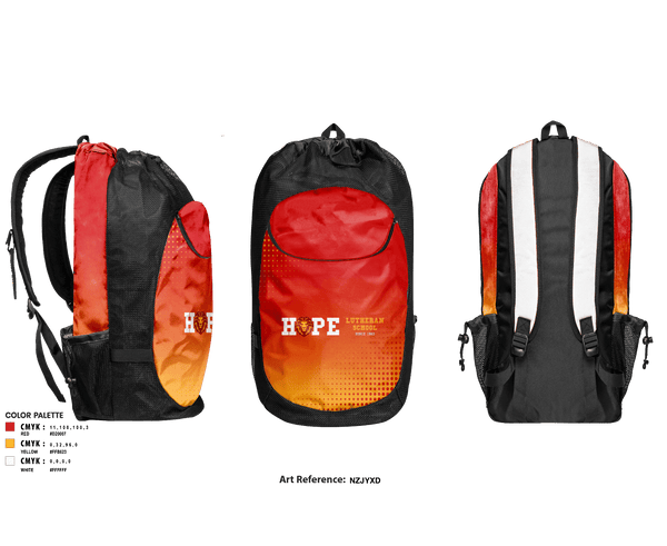Gear Bag, Hope Lutheran Church and School, Spirit Store, Teamtime, Team time, sublimation, custom sports apparel, team uniforms, spirit wear, spiritwear, sports uniforms, custom shirts, team store, custom team store, fundraiser sports, apparel fundraiser