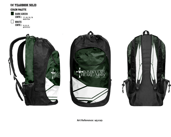 Gear Bag, Immaculate Heart Of Mary School, Spirit Store, Teamtime, Team time, sublimation, custom sports apparel, team uniforms, spirit wear, spiritwear, sports uniforms, custom shirts, team store, custom team store, fundraiser sports, apparel fundraiser