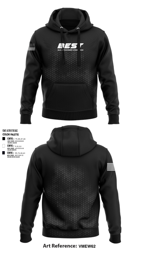 Hoodie, BEST (bail enforcement street team) fugitive apprehension and security, , Teamtime, Team time, sublimation, custom sports apparel, team uniforms, spirit wear, spiritwear, sports uniforms, custom shirts, team store, custom team store, fundraiser sports, apparel fundraiser