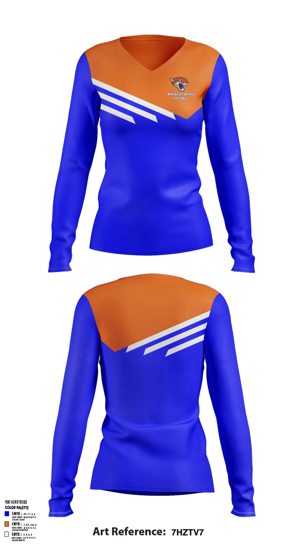 Women's Long Sleeve Vneck Shirt, Northeast Middle School Softball, Softball, Teamtime, Team time, sublimation, custom sports apparel, team uniforms, spirit wear, spiritwear, sports uniforms, custom shirts, team store, custom team store, fundraiser sports, apparel fundraiser