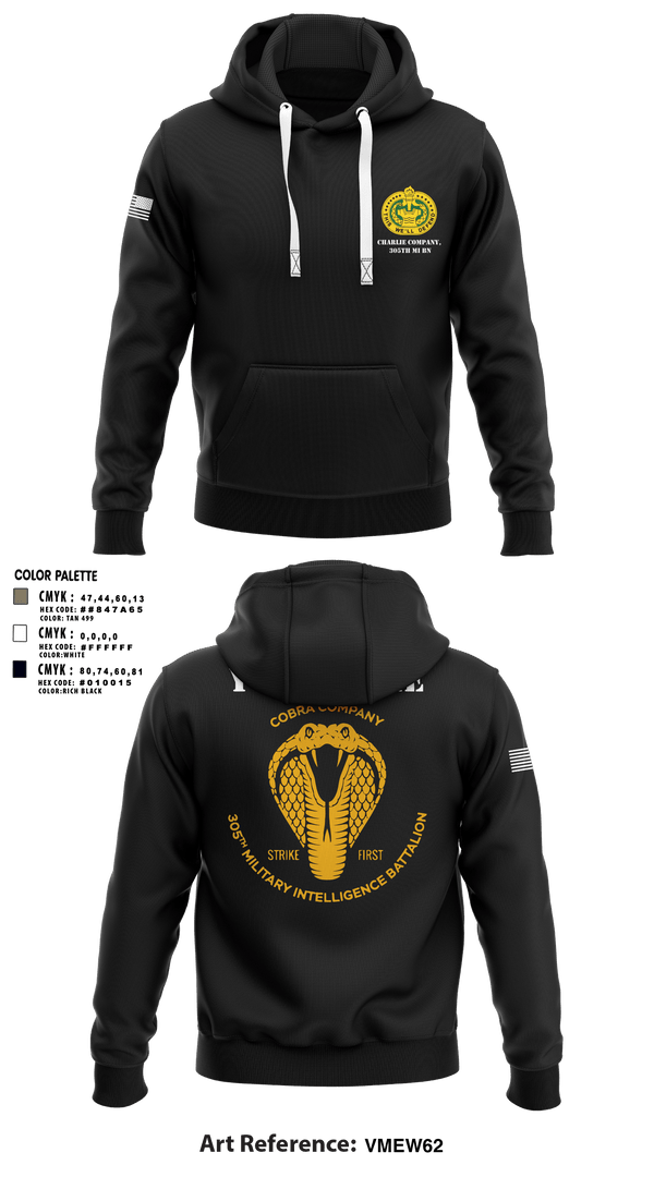 Hoodie, Charlie Company, 305th MI BN, , Teamtime, Team time, sublimation, custom sports apparel, team uniforms, spirit wear, spiritwear, sports uniforms, custom shirts, team store, custom team store, fundraiser sports, apparel fundraiser