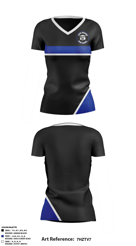 Women's Short Sleeve Vneck Shirt, Lake Norman High School, Spirit Store, Teamtime, Team time, sublimation, custom sports apparel, team uniforms, spirit wear, spiritwear, sports uniforms, custom shirts, team store, custom team store, fundraiser sports, apparel fundraiser