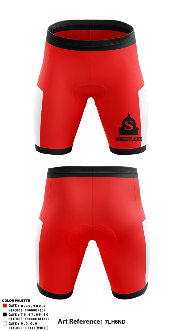 Men's Compression Shorts, Springfield High School Wrestling, Wrestling, Teamtime, Team time, sublimation, custom sports apparel, team uniforms, spirit wear, spiritwear, sports uniforms, custom shirts, team store, custom team store, fundraiser sports, apparel fundraiser