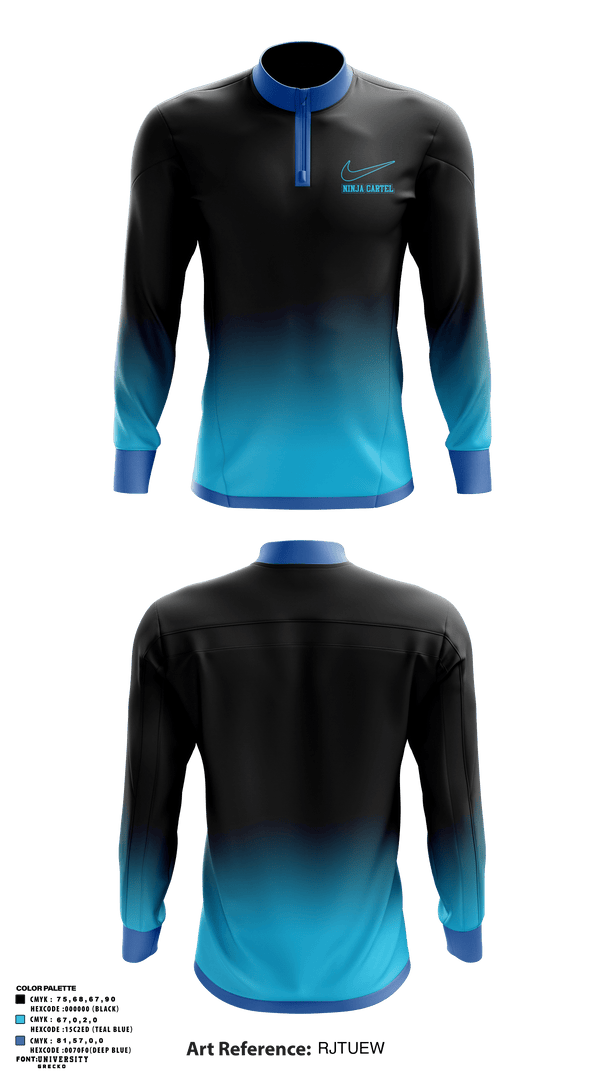 Quarter Zip Jacket, Ninja Cartel, Tennis, Teamtime, Team time, sublimation, custom sports apparel, team uniforms, spirit wear, spiritwear, sports uniforms, custom shirts, team store, custom team store, fundraiser sports, apparel fundraiser