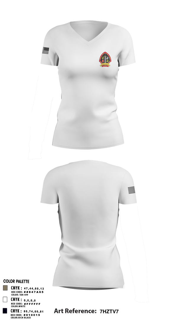 Women's Short Sleeve Vneck Shirt, 2nd battalion 2nd marines, Marines, Teamtime, Team time, sublimation, custom sports apparel, team uniforms, spirit wear, spiritwear, sports uniforms, custom shirts, team store, custom team store, fundraiser sports, apparel fundraiser