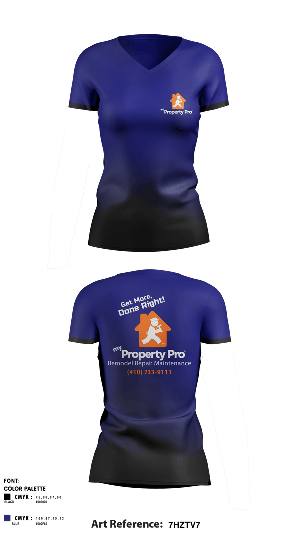 Women's Short Sleeve Vneck Shirt, My Property ProMy Property Pro, , Teamtime, Team time, sublimation, custom sports apparel, team uniforms, spirit wear, spiritwear, sports uniforms, custom shirts, team store, custom team store, fundraiser sports, apparel fundraiser