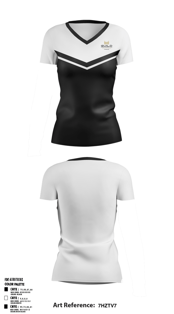 Women's Short Sleeve Vneck Shirt, Guild fence company LLC, , Teamtime, Team time, sublimation, custom sports apparel, team uniforms, spirit wear, spiritwear, sports uniforms, custom shirts, team store, custom team store, fundraiser sports, apparel fundraiser