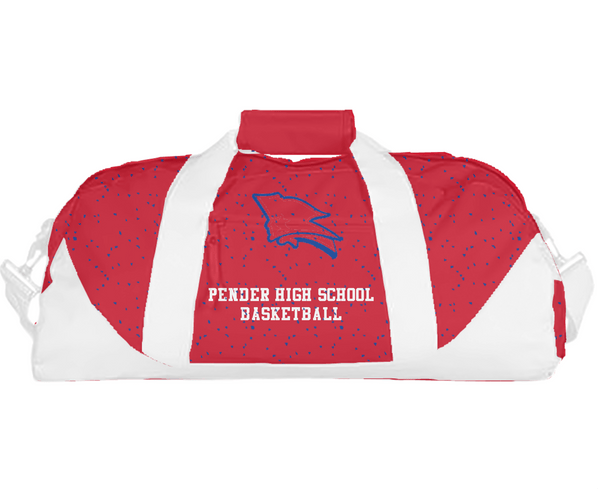 Duffle Bag, Pender High School Basketball, Men's Basketball, Teamtime, Team time, sublimation, custom sports apparel, team uniforms, spirit wear, spiritwear, sports uniforms, custom shirts, team store, custom team store, fundraiser sports, apparel fundraiser