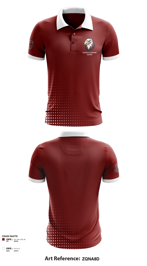 Short Sleeve Performance Polo, Crossett Learning Center, Spirit Store, Teamtime, Team time, sublimation, custom sports apparel, team uniforms, spirit wear, spiritwear, sports uniforms, custom shirts, team store, custom team store, fundraiser sports, apparel fundraiser