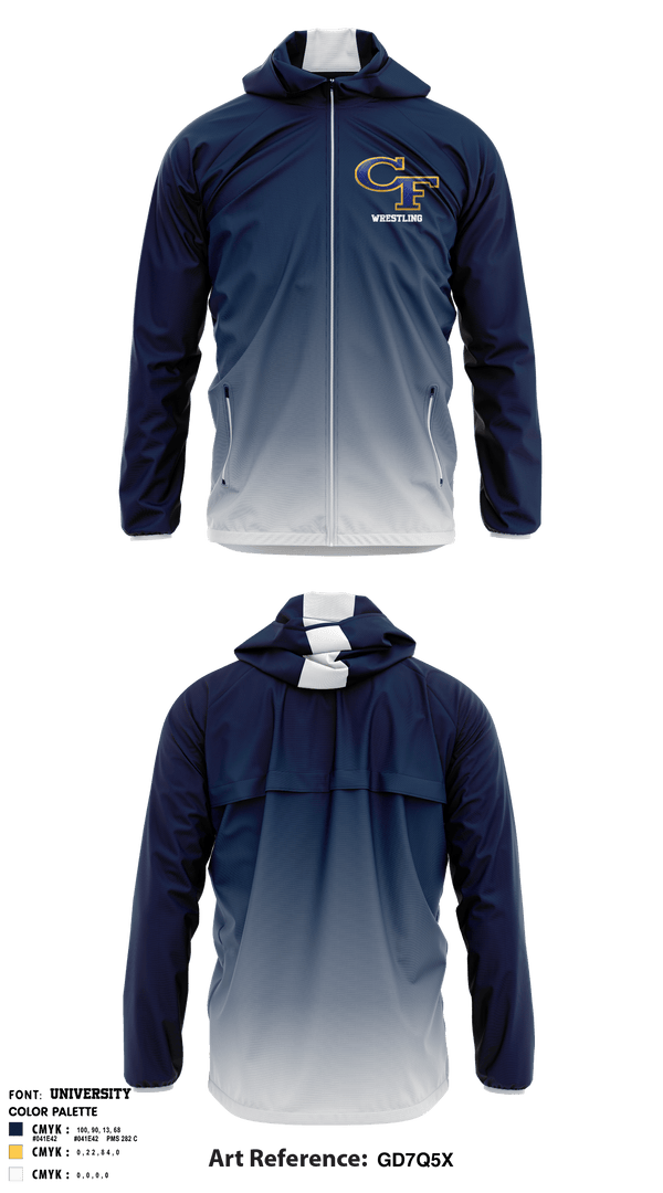 Windbreaker, Cape Fear High School Wrestling, Wrestling, Teamtime, Team time, sublimation, custom sports apparel, team uniforms, spirit wear, spiritwear, sports uniforms, custom shirts, team store, custom team store, fundraiser sports, apparel fundraiser