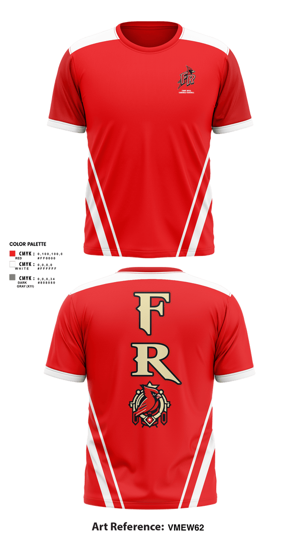 Short Sleeve Performance Shirt, Front Royal Cardinals Baseball, Baseball, Teamtime, Team time, sublimation, custom sports apparel, team uniforms, spirit wear, spiritwear, sports uniforms, custom shirts, team store, custom team store, fundraiser sports, apparel fundraiser