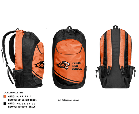 Gear Bag, Oviedo High School Track and Field, Track & Field, Teamtime, Team time, sublimation, custom sports apparel, team uniforms, spirit wear, spiritwear, sports uniforms, custom shirts, team store, custom team store, fundraiser sports, apparel fundraiser