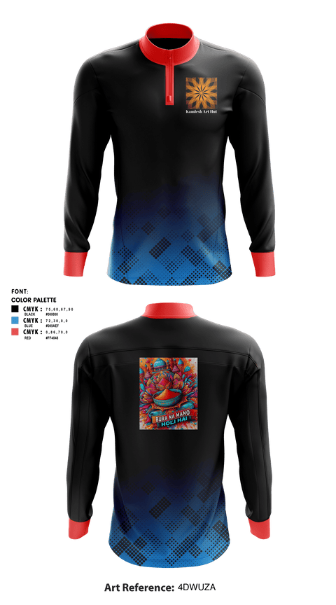 Quarter Zip Jacket, Kamlesh Art Hut, , Teamtime, Team time, sublimation, custom sports apparel, team uniforms, spirit wear, spiritwear, sports uniforms, custom shirts, team store, custom team store, fundraiser sports, apparel fundraiser
