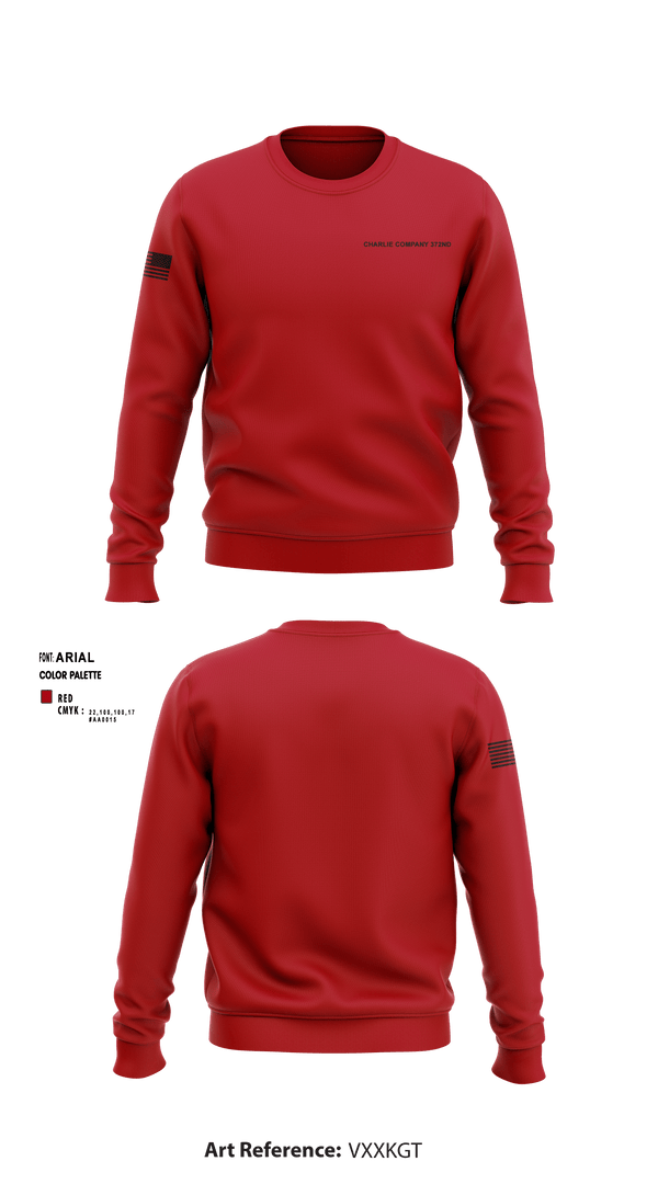 Crew Neck Sweatshirt, Charlie Company 372ND, Army, Teamtime, Team time, sublimation, custom sports apparel, team uniforms, spirit wear, spiritwear, sports uniforms, custom shirts, team store, custom team store, fundraiser sports, apparel fundraiser