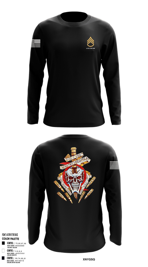Long Sleeve Performance Shirt, A Co 1/155 INF, Army, Teamtime, Team time, sublimation, custom sports apparel, team uniforms, spirit wear, spiritwear, sports uniforms, custom shirts, team store, custom team store, fundraiser sports, apparel fundraiser