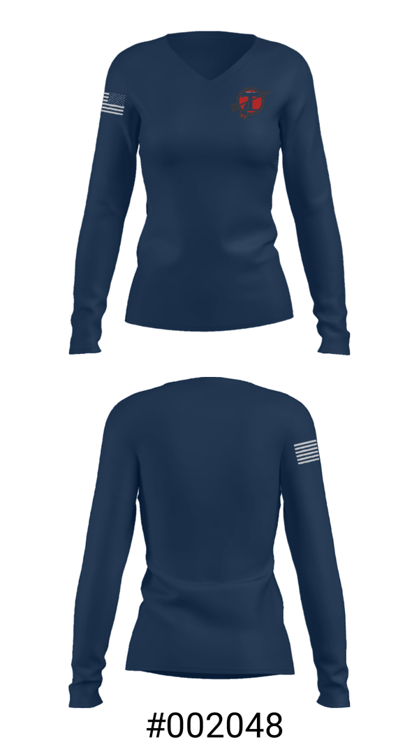 Women's Long Sleeve Vneck Shirt, Tecumseh High School Swimming, Swimming, Teamtime, Team time, sublimation, custom sports apparel, team uniforms, spirit wear, spiritwear, sports uniforms, custom shirts, team store, custom team store, fundraiser sports, apparel fundraiser