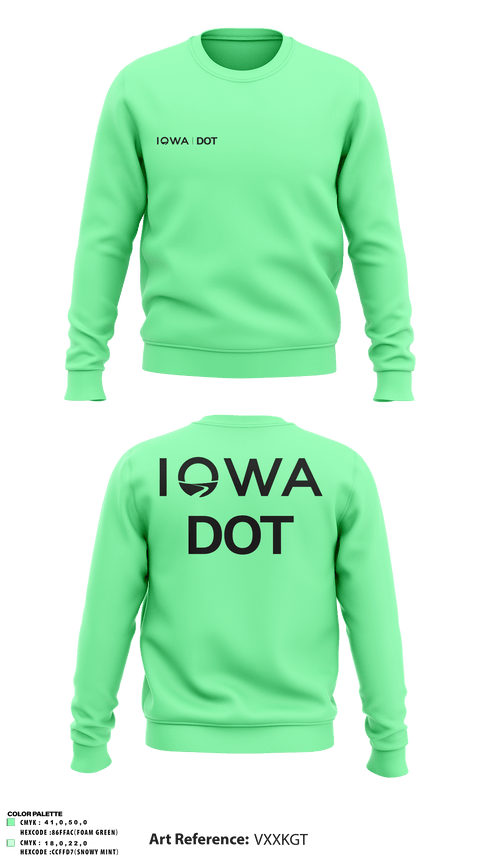 Crew Neck Sweatshirt, Iowa DOT, , Teamtime, Team time, sublimation, custom sports apparel, team uniforms, spirit wear, spiritwear, sports uniforms, custom shirts, team store, custom team store, fundraiser sports, apparel fundraiser