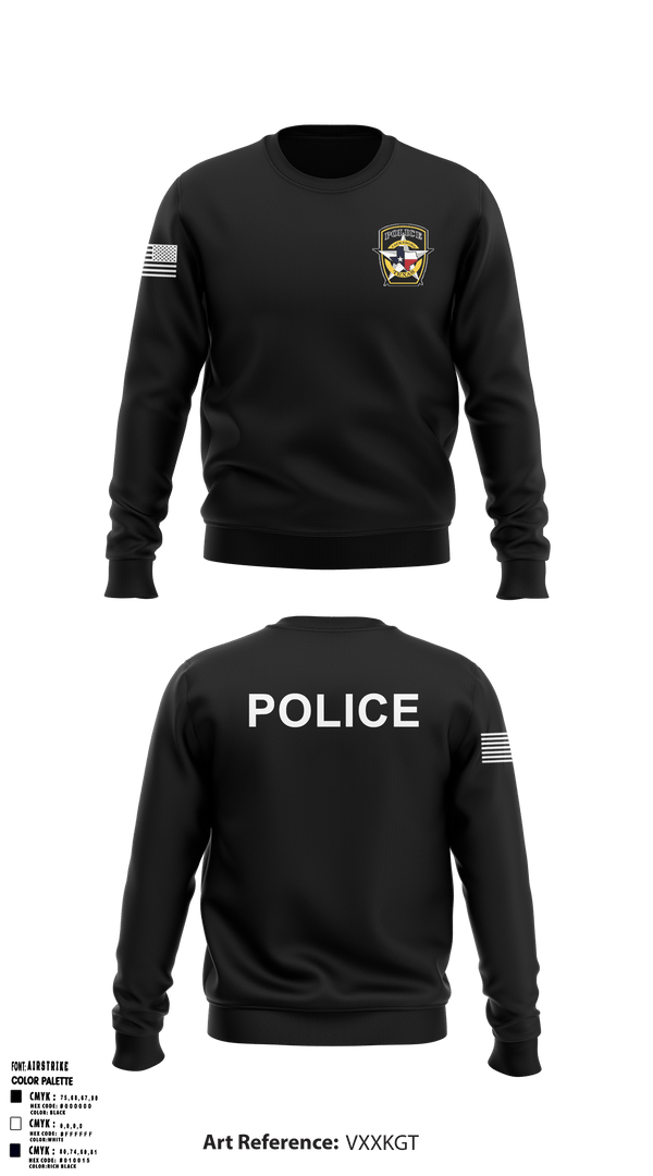 Crew Neck Sweatshirt, , Police, Teamtime, Team time, sublimation, custom sports apparel, team uniforms, spirit wear, spiritwear, sports uniforms, custom shirts, team store, custom team store, fundraiser sports, apparel fundraiser