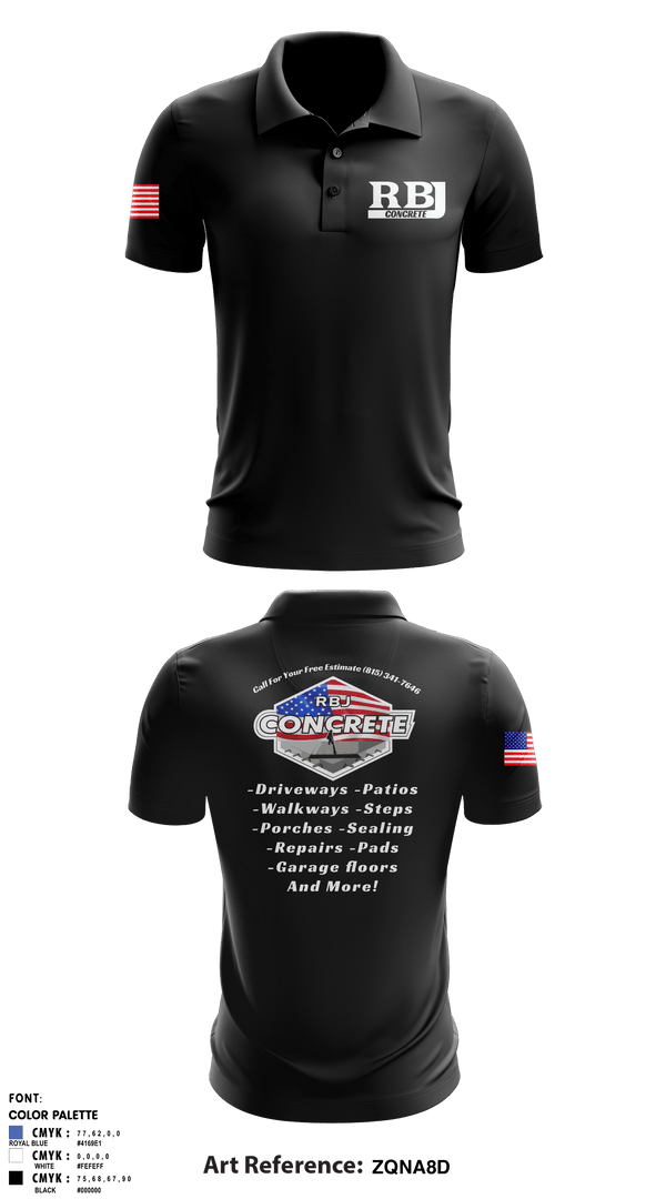 Short Sleeve Performance Polo, RBJ Concrete, , Teamtime, Team time, sublimation, custom sports apparel, team uniforms, spirit wear, spiritwear, sports uniforms, custom shirts, team store, custom team store, fundraiser sports, apparel fundraiser