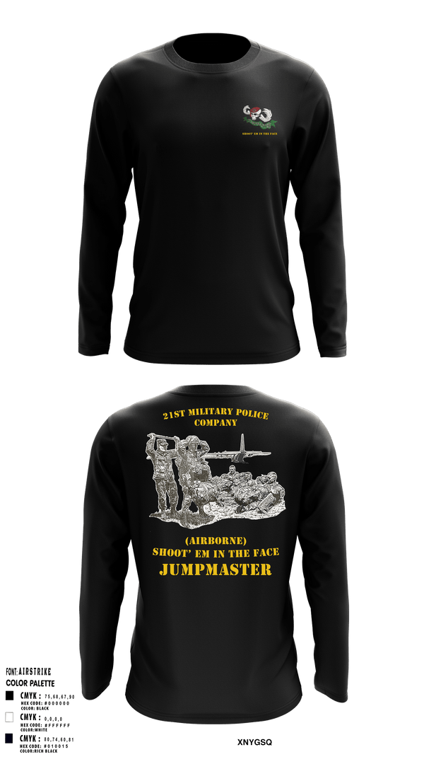 Long Sleeve Performance Shirt, 21ST MILITARY POLICE COMPANY (AIRBORNE), Army, Teamtime, Team time, sublimation, custom sports apparel, team uniforms, spirit wear, spiritwear, sports uniforms, custom shirts, team store, custom team store, fundraiser sports, apparel fundraiser