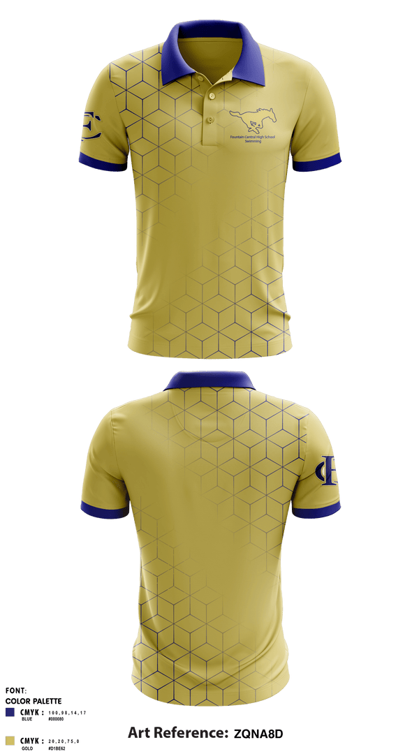 Short Sleeve Performance Polo, Fountain Central High School Swimming, Swimming, Teamtime, Team time, sublimation, custom sports apparel, team uniforms, spirit wear, spiritwear, sports uniforms, custom shirts, team store, custom team store, fundraiser sports, apparel fundraiser