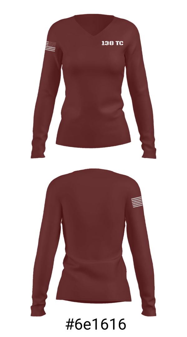 Women's Long Sleeve Vneck Shirt, , Army, Teamtime, Team time, sublimation, custom sports apparel, team uniforms, spirit wear, spiritwear, sports uniforms, custom shirts, team store, custom team store, fundraiser sports, apparel fundraiser