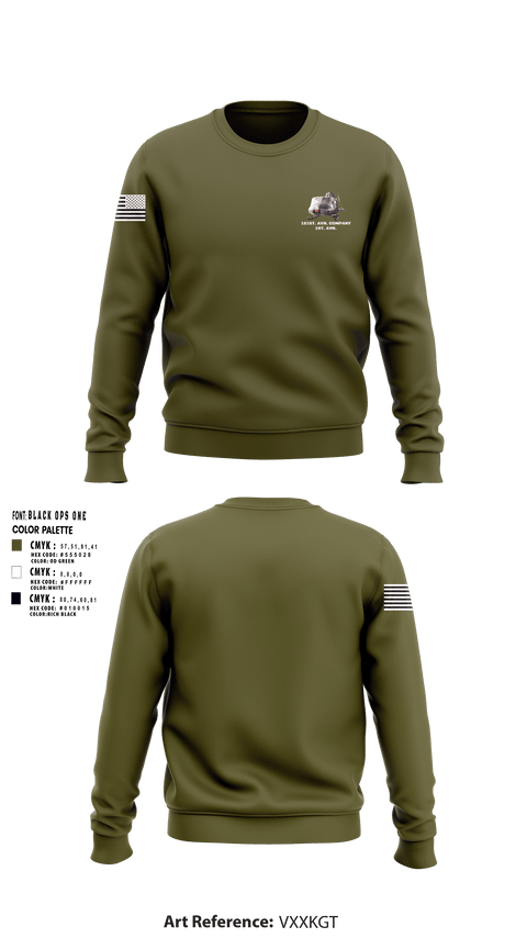 Crew Neck Sweatshirt, 121st. AVN. company 1st. AVN., , Teamtime, Team time, sublimation, custom sports apparel, team uniforms, spirit wear, spiritwear, sports uniforms, custom shirts, team store, custom team store, fundraiser sports, apparel fundraiser