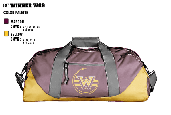 Duffle Bag, Windsor Middle School, Spirit Store, Teamtime, Team time, sublimation, custom sports apparel, team uniforms, spirit wear, spiritwear, sports uniforms, custom shirts, team store, custom team store, fundraiser sports, apparel fundraiser
