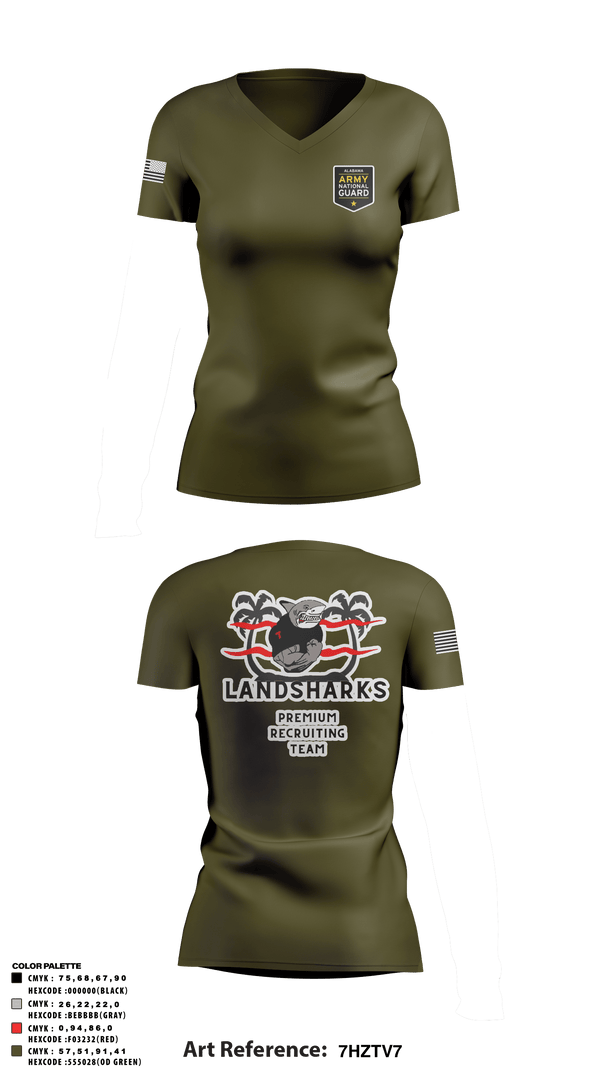 Women's Short Sleeve Vneck Shirt, , National Guard, Teamtime, Team time, sublimation, custom sports apparel, team uniforms, spirit wear, spiritwear, sports uniforms, custom shirts, team store, custom team store, fundraiser sports, apparel fundraiser