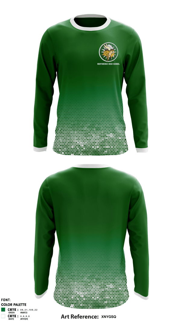 Long Sleeve Performance Shirt, Northridge High School, Spirit Store, Teamtime, Team time, sublimation, custom sports apparel, team uniforms, spirit wear, spiritwear, sports uniforms, custom shirts, team store, custom team store, fundraiser sports, apparel fundraiser