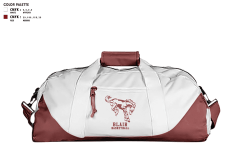 Duffle Bag, Blair Public High School Basketball, Men's Basketball, Teamtime, Team time, sublimation, custom sports apparel, team uniforms, spirit wear, spiritwear, sports uniforms, custom shirts, team store, custom team store, fundraiser sports, apparel fundraiser