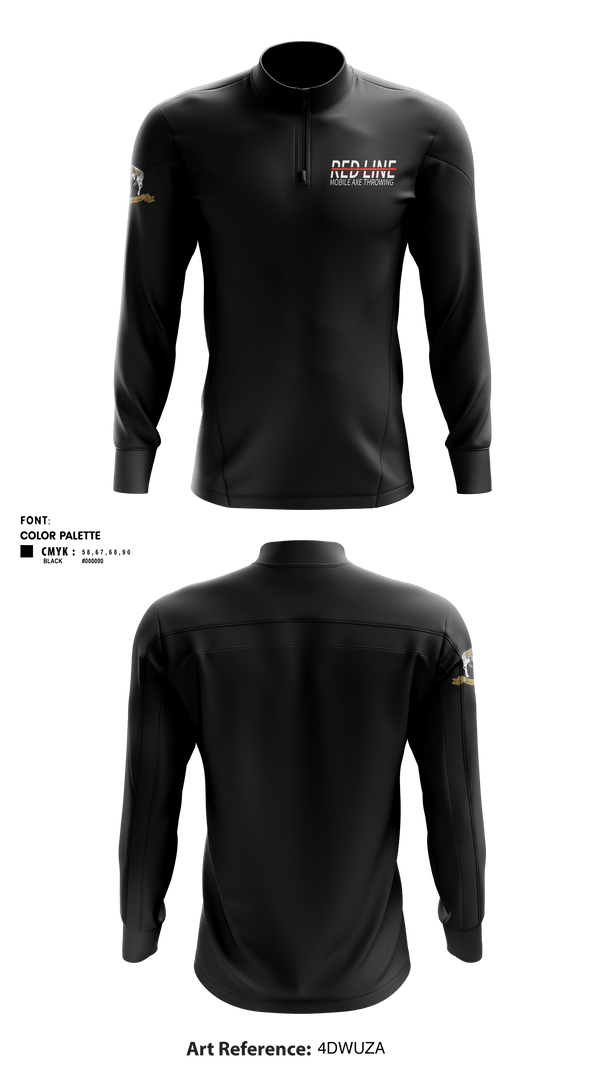 Quarter Zip Jacket, Red Line Mobile Axe Throwing, , Teamtime, Team time, sublimation, custom sports apparel, team uniforms, spirit wear, spiritwear, sports uniforms, custom shirts, team store, custom team store, fundraiser sports, apparel fundraiser