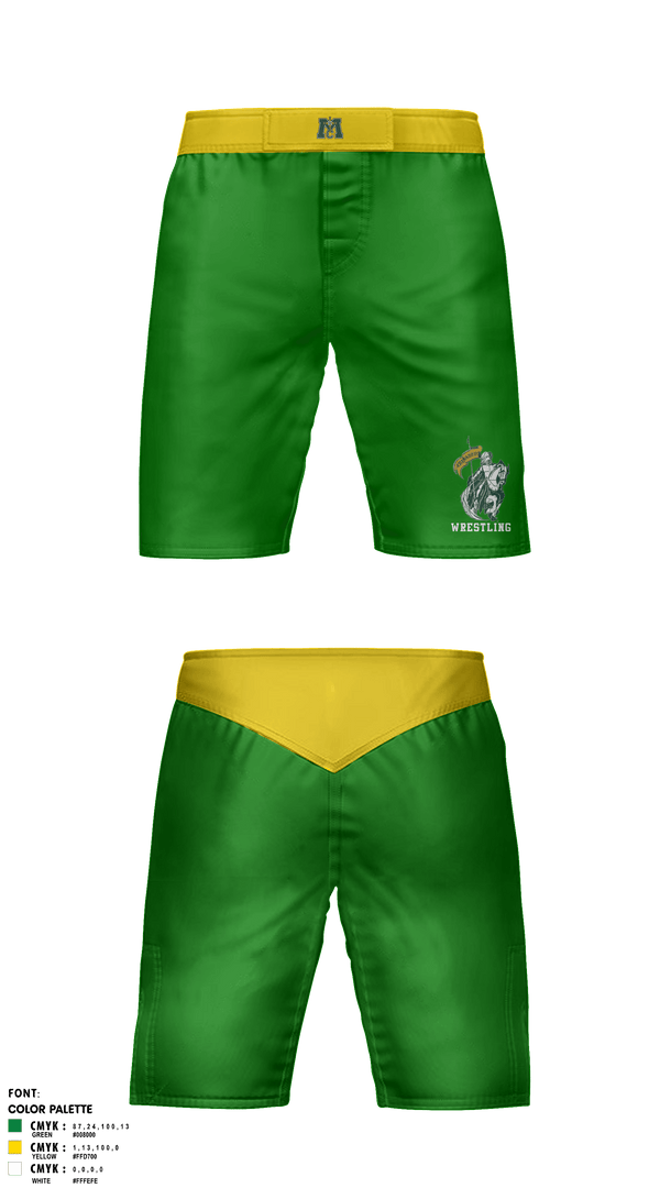 Fight Shorts, Muskegon Catholic Central High School Wrestling, Wrestling, Teamtime, Team time, sublimation, custom sports apparel, team uniforms, spirit wear, spiritwear, sports uniforms, custom shirts, team store, custom team store, fundraiser sports, apparel fundraiser