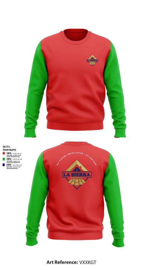 Crew Neck Sweatshirt, La sierra flooringLa sierra flooring, , Teamtime, Team time, sublimation, custom sports apparel, team uniforms, spirit wear, spiritwear, sports uniforms, custom shirts, team store, custom team store, fundraiser sports, apparel fundraiser