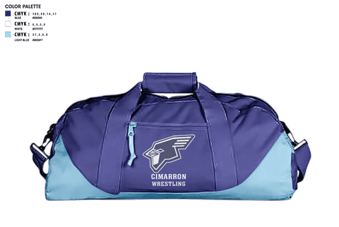 Duffle Bag, Cimarron High School Wrestling, Wrestling, Teamtime, Team time, sublimation, custom sports apparel, team uniforms, spirit wear, spiritwear, sports uniforms, custom shirts, team store, custom team store, fundraiser sports, apparel fundraiser