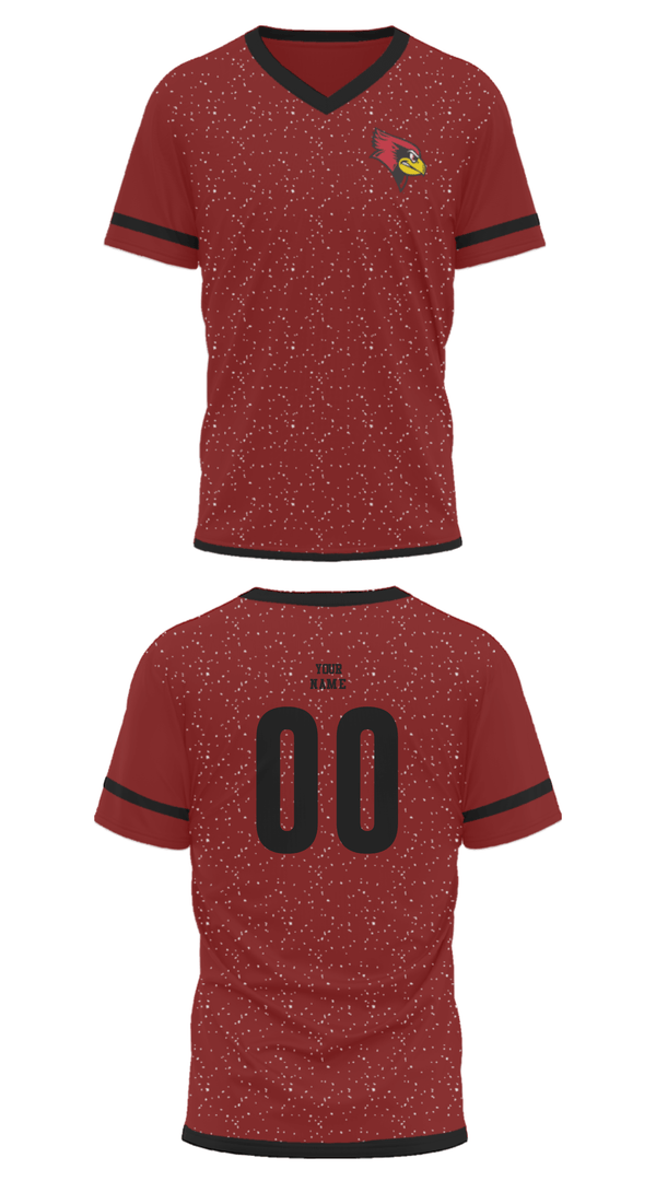 Mens Soccer Jersey, Redbirds Soccer, Men's Soccer, Teamtime, Team time, sublimation, custom sports apparel, team uniforms, spirit wear, spiritwear, sports uniforms, custom shirts, team store, custom team store, fundraiser sports, apparel fundraiser