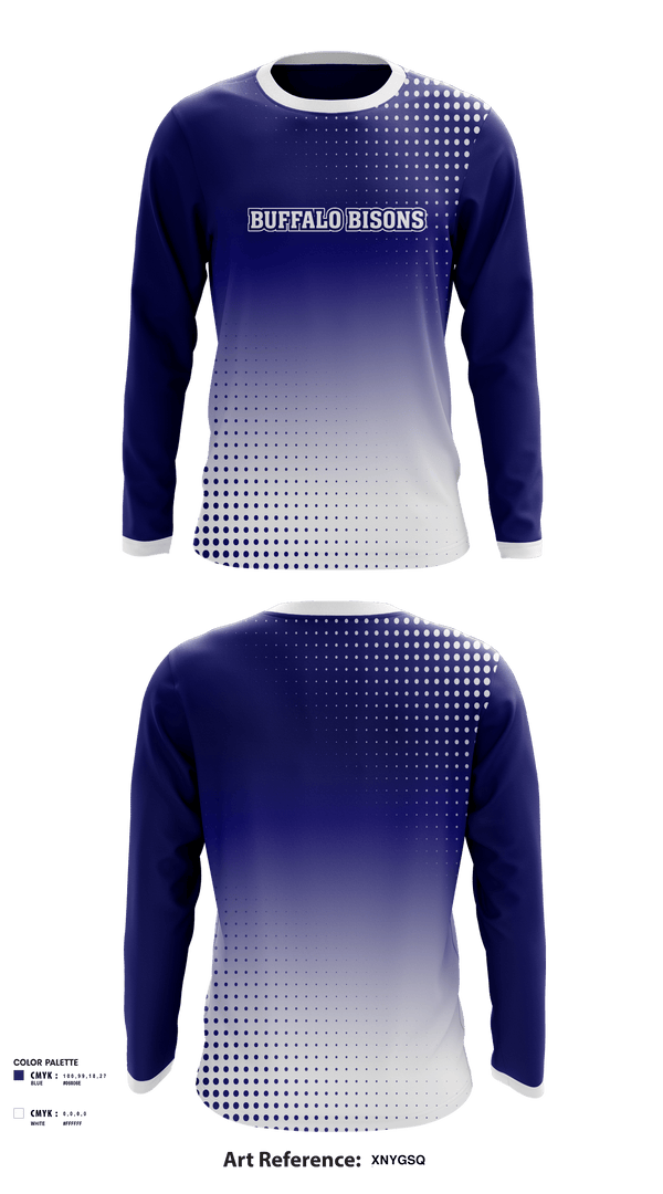 Long Sleeve Performance Shirt, Buffalo Bisons, Football, Teamtime, Team time, sublimation, custom sports apparel, team uniforms, spirit wear, spiritwear, sports uniforms, custom shirts, team store, custom team store, fundraiser sports, apparel fundraiser