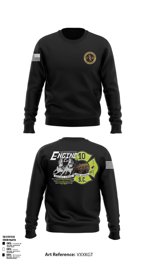 Crew Neck Sweatshirt, South Spartanburg Fire District, Fire Department, Teamtime, Team time, sublimation, custom sports apparel, team uniforms, spirit wear, spiritwear, sports uniforms, custom shirts, team store, custom team store, fundraiser sports, apparel fundraiser