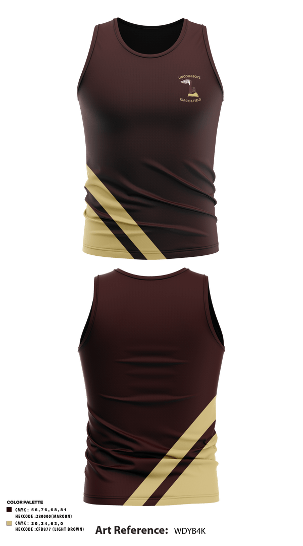 Tank Top, Lincoln High School Track, Track & Field, Teamtime, Team time, sublimation, custom sports apparel, team uniforms, spirit wear, spiritwear, sports uniforms, custom shirts, team store, custom team store, fundraiser sports, apparel fundraiser